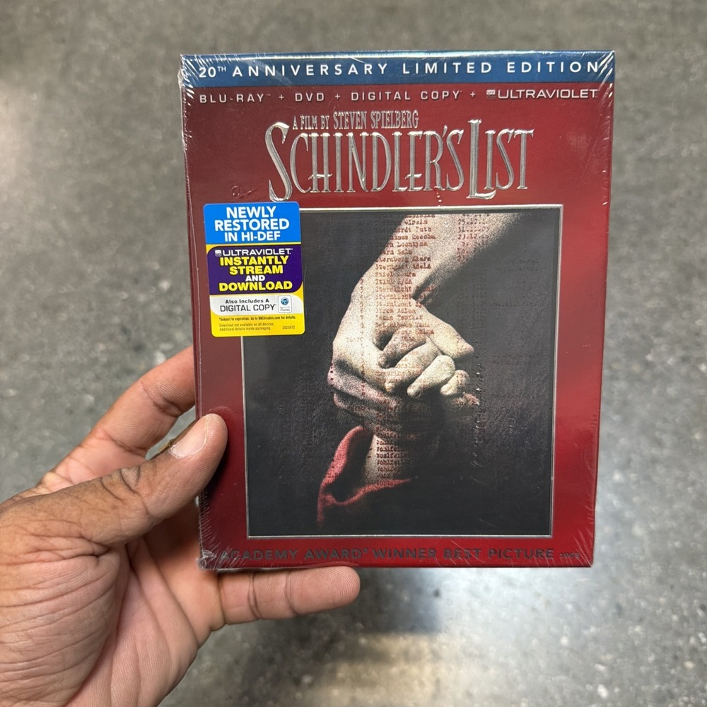 Schindler's List Blu-Ray 20th Anniversary Limited Edition 3 Disc Set New Sealed
